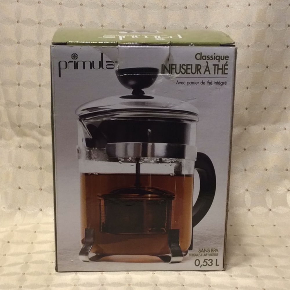 New PRIMULA CLASSIC GLASS Loose Leaf Tea Brewer.